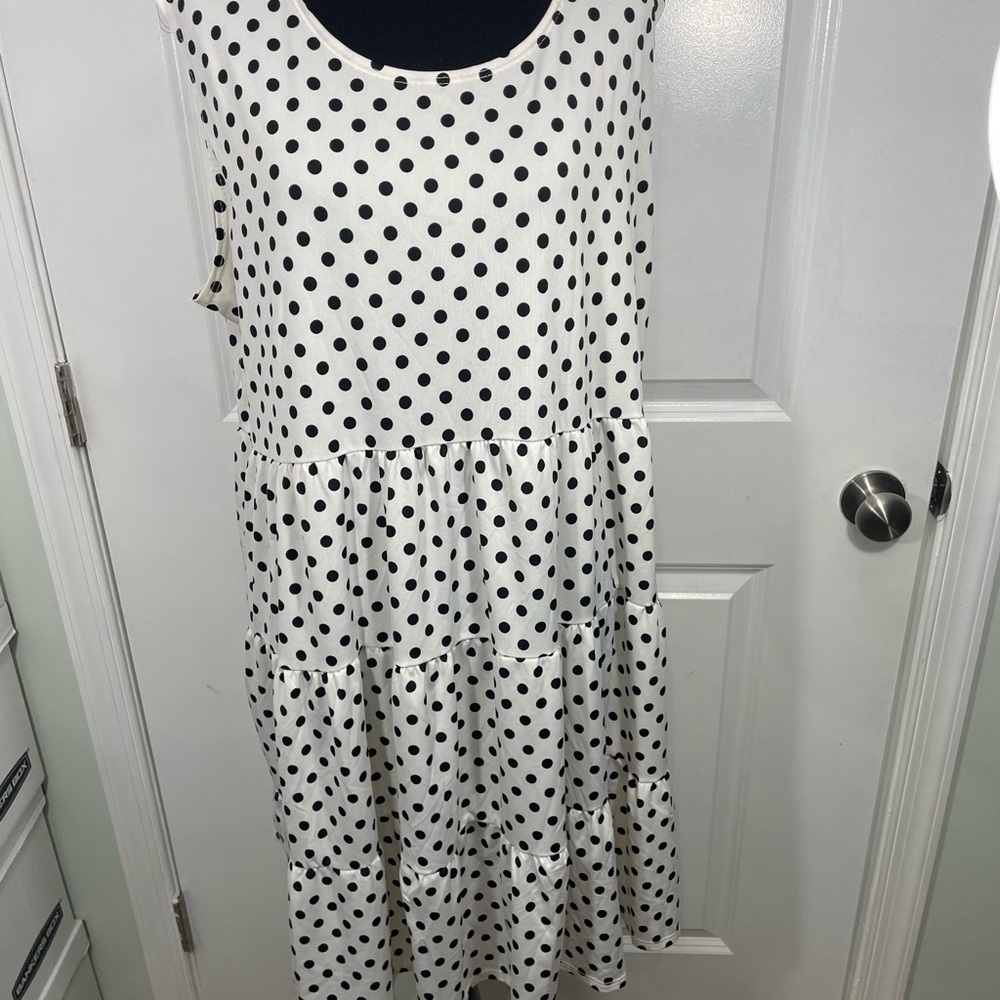 Marianne Polka Dot Sleeveless Dress Size 3X CB-109